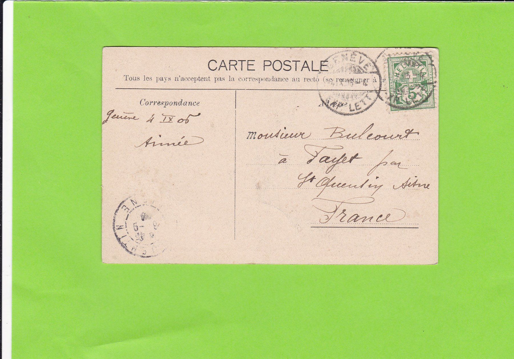 Cartoline postali: Genève-Le Port – Usato da St. Peterzell venduto da neckertal 1