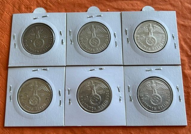 Tutti le monete: 5 Reichsmark Serie 1938 – Usato da Oberengstringen venduto da Meisterpropper 1