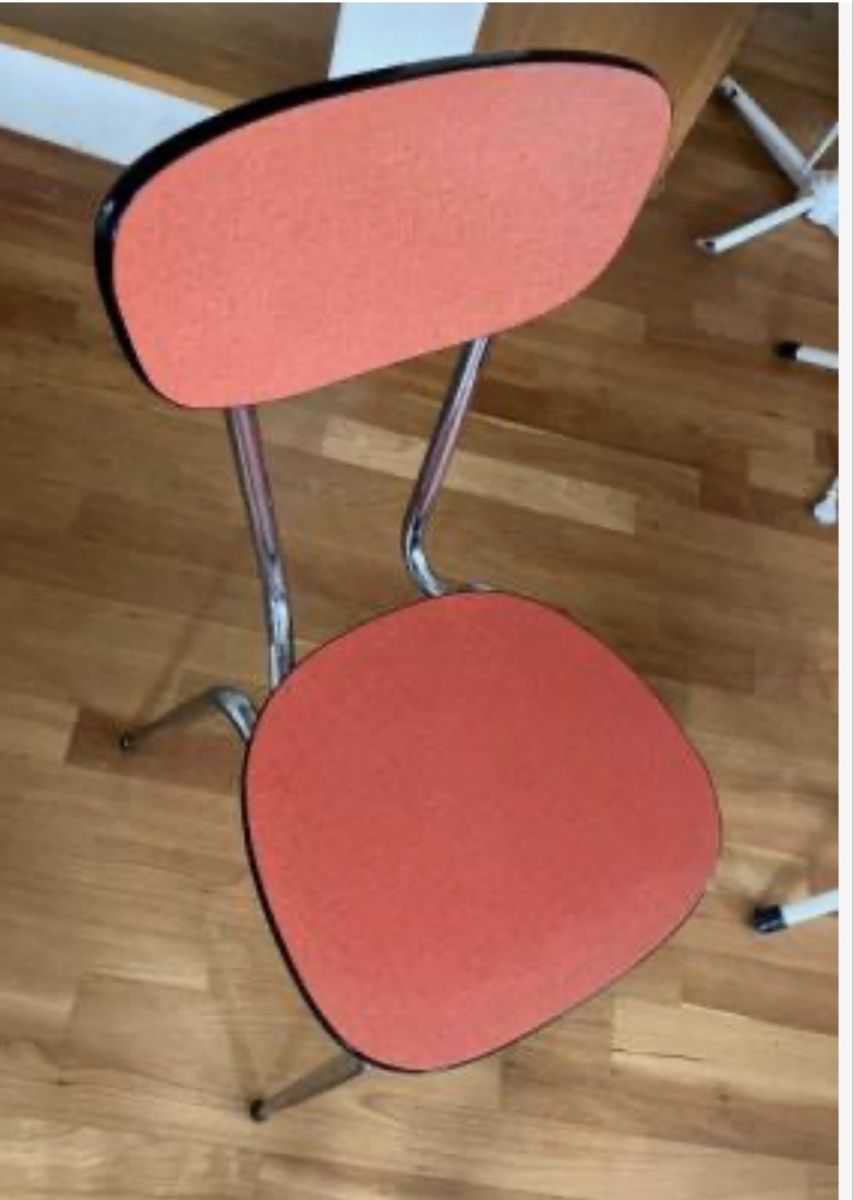 Sedie: 4 chaises vintage en Formica rouges  – Usato da Marin-Epagnier venduto da nat_p2fm