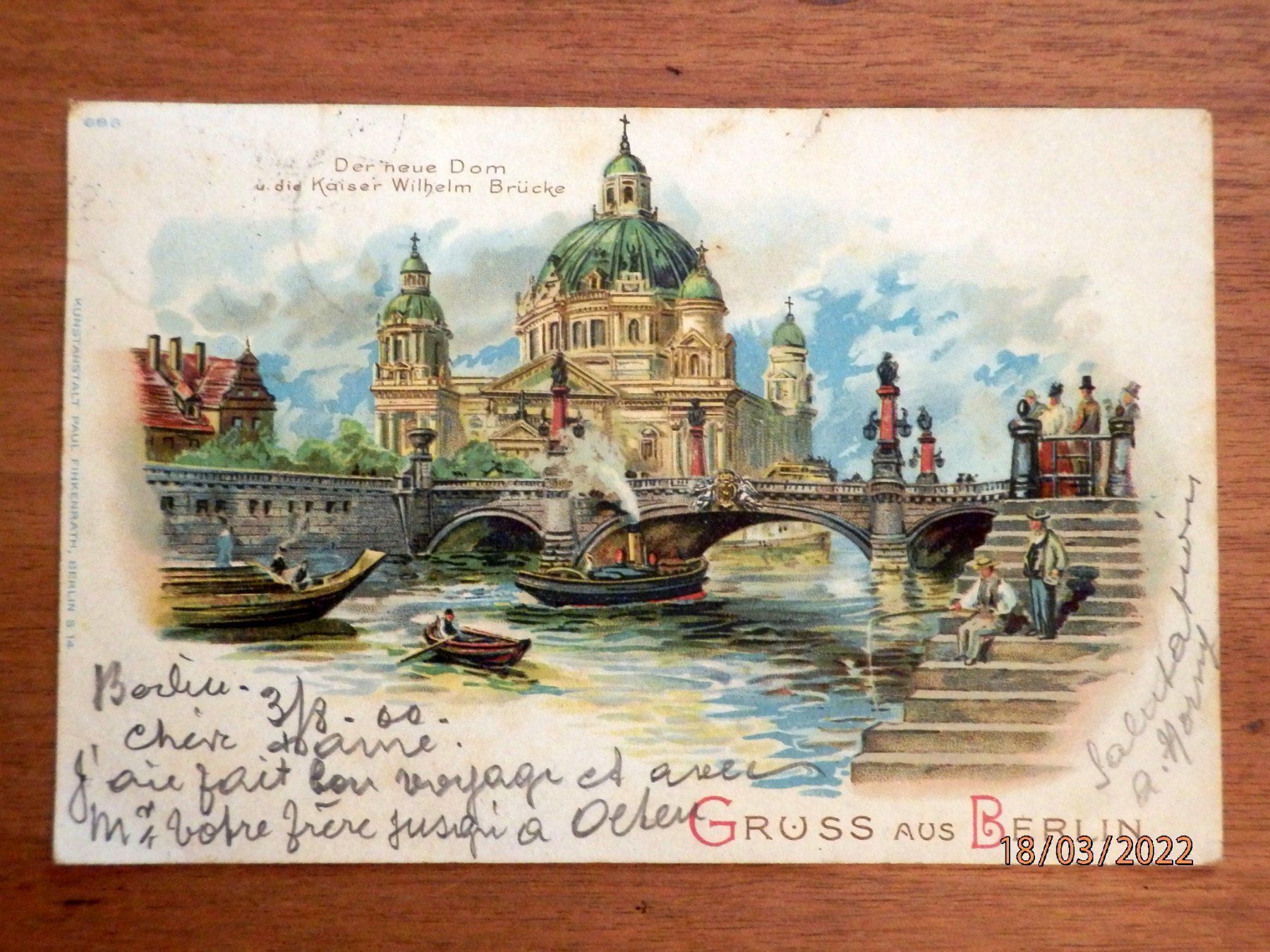 Cartoline postali: AK, Litho, Gruss aus Berlin nach Luzern – Usato da Ueberstorf venduto da dinbau
