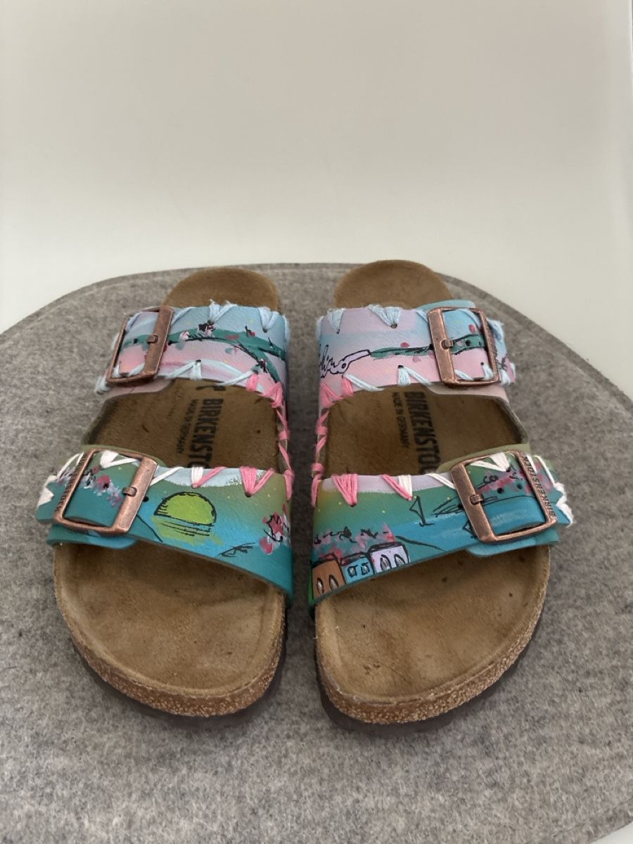 Scarpe da donna: Birkenstock Gr. 39  handbemalt GG – Nuovo (secondo la descrizione) da St. Gallen venduto da ChristinaR01