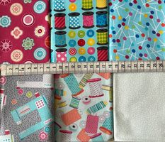 Patchworkstoffe 6 FQ zum Thema Nähen no.4