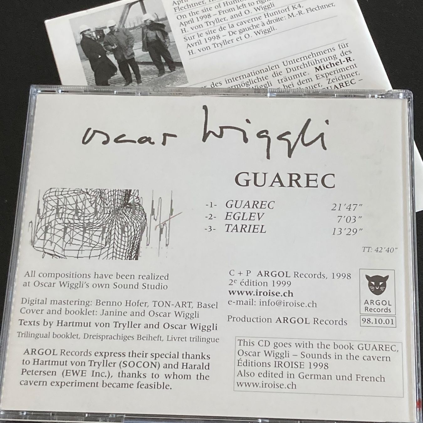 CDs: Oscar Wiggli - Guarec | Experimental, Electronic – Gebraucht aus Bern von Ntsamina 1