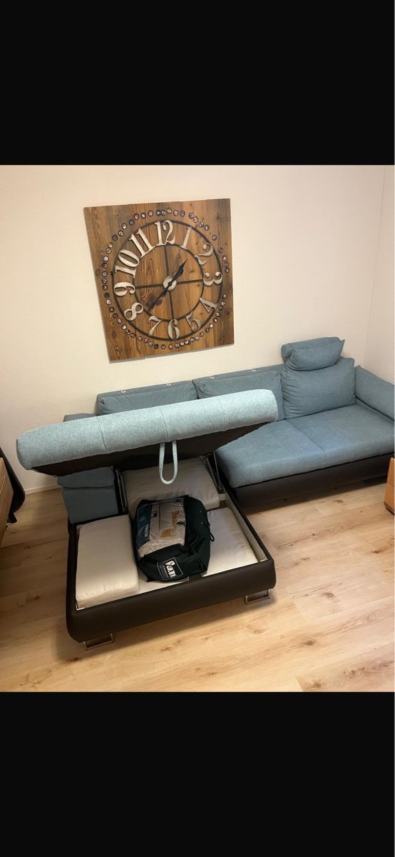 Sofas: Ecksofa mit Bettfunktion und Stauraum 268cm L – Neu (gemäss Beschreibung) aus Hochdorf von amlafy 2