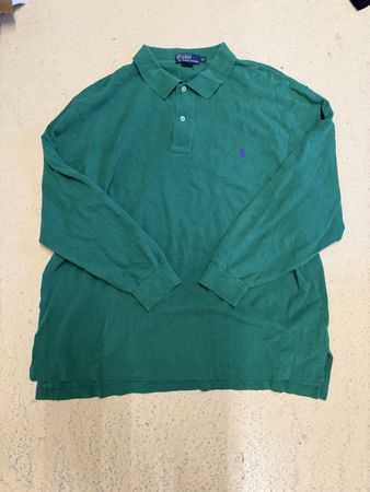 Polo Ralph Lauren Herren Langarmhemd, Grün, Gr. 2XL
