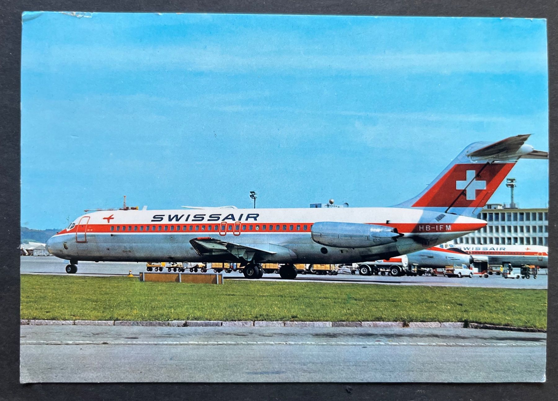 Ansichtskarten: Swissair-Flugzeug DC 9 , ca. 1970 – Gebraucht aus Ostermundigen von DaxKarten-75