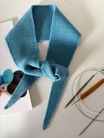 NEW Steel Blue Sophie Scarf 100% Merino Wool 120cm Knit