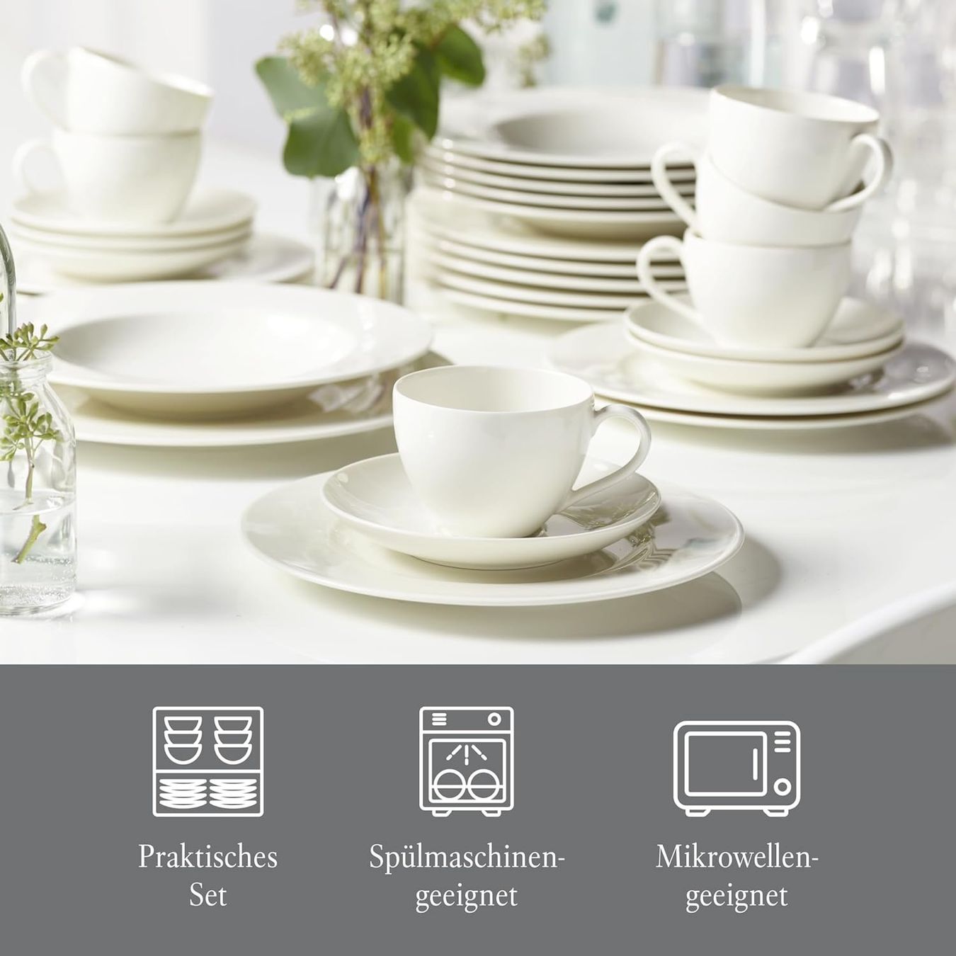 Villeroy & Boch Set di piatti: Villeroy & Boch Kombiservice Basic White – Nuovo e nell'imballaggio originale da Bottighofen venduto da zaap 1
