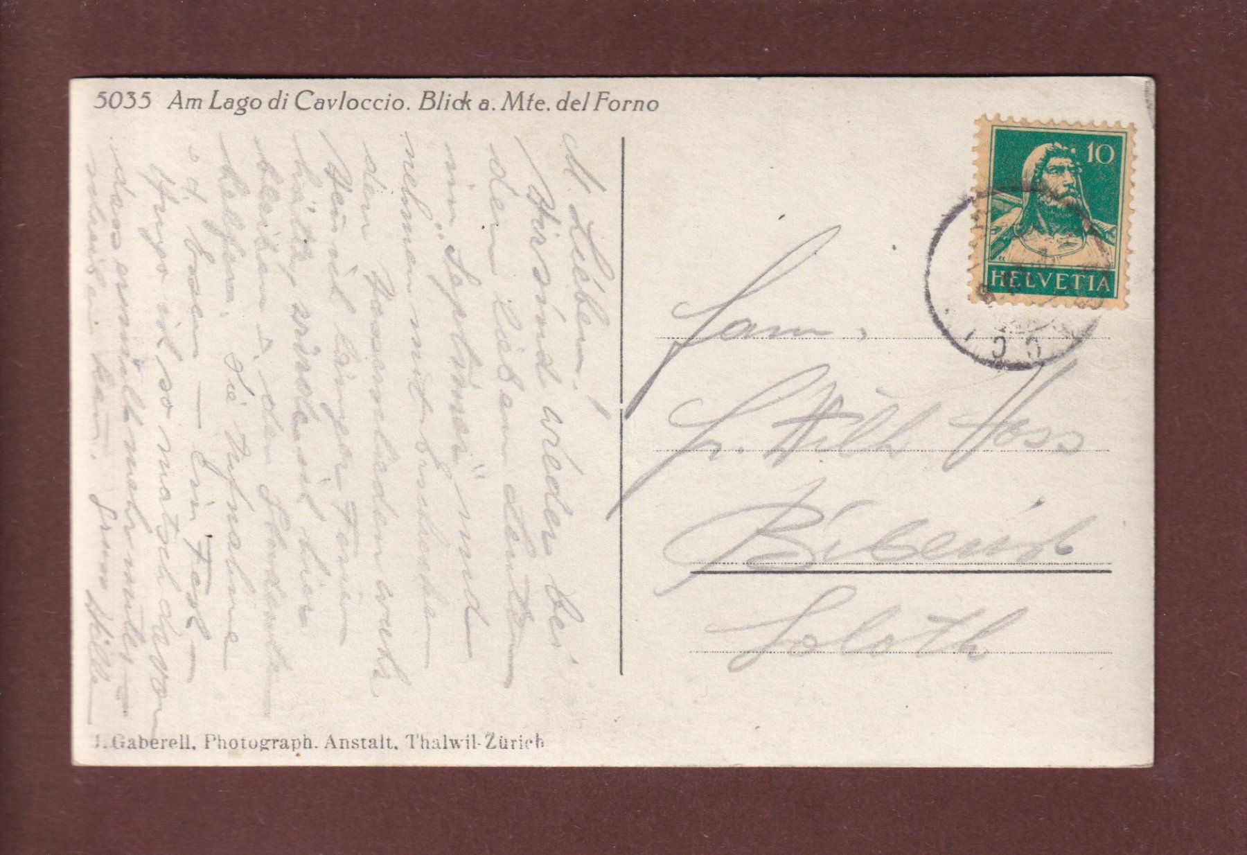 Cartoline postali: Am Lago di CAVLOCCIO - 1928 – Usato da Pully venduto da nicecards 1