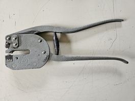 Locheisen Zange Metall antik für Leder und Papier gebraucht