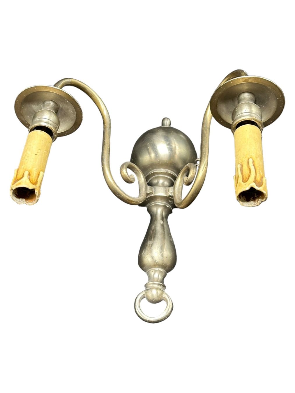 Lampade: Ancienne applique murale Fleur-de-lis double bronze chromé – Usato da Morges venduto da Auct 3