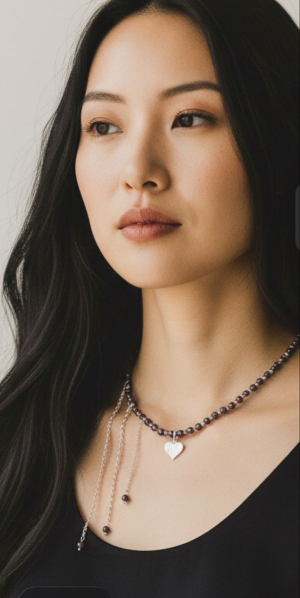 Catenine: Collier mit Granat Halbedelsteinen HANDARBEIT  – Nuovo e nell'imballaggio originale da Kriens venduto da Hortensie6 2