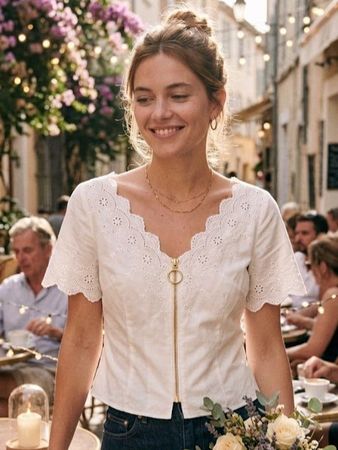 LENA HOSCHEK Bluse Shirt ILLUSION Blouse Baumwolle Gr.L