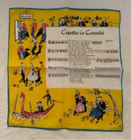 Taschentuch 50er Jahre "Casetta in Canada" / Schlagertext