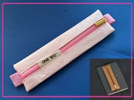 Federmäppchen / Etui um am Skizzenbuch zu befestigen - Rosa