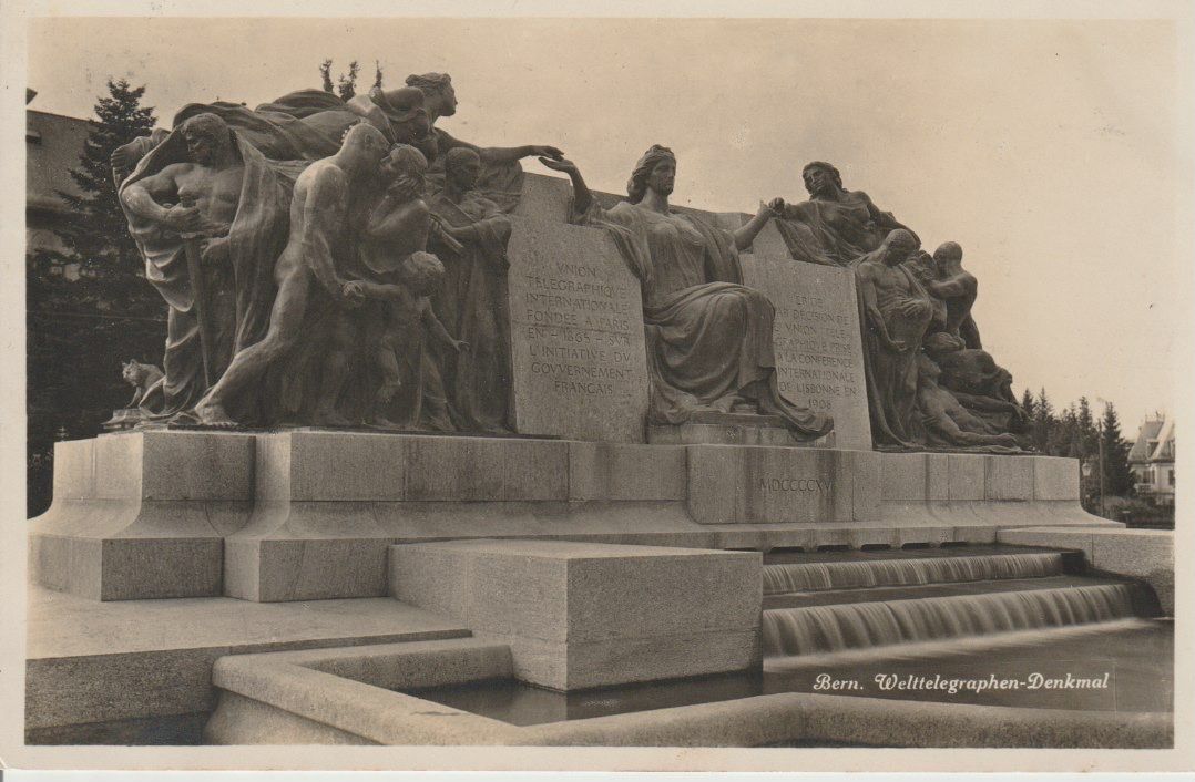 Cartoline postali: AB 139 Bern, Telegraphendenkmal, 1932 – Usato da Freienbach venduto da Bhaltis