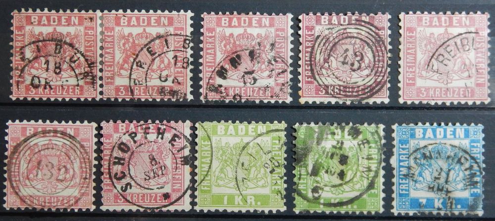 Baden ex. Kat. 18-25 gest. 1862/68 Kat. 71 Euro (Gebraucht) in Zürich ...