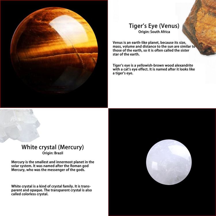 Sonnensystem Schreibtischdekor - 9 Planeten Mit Amethysten