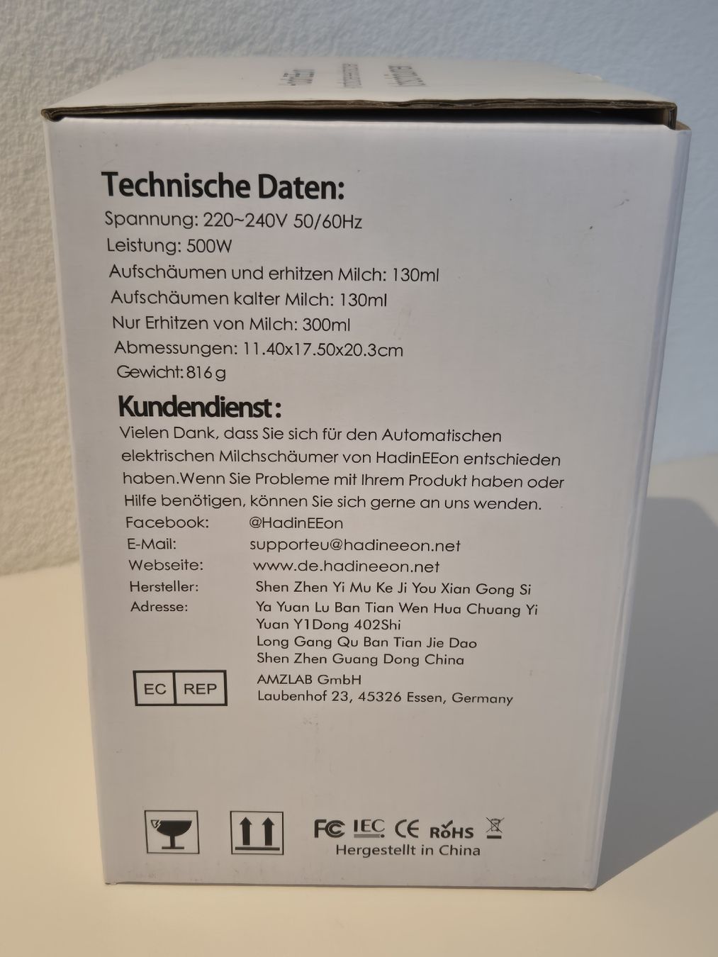 Küchengeräte: HadinEEon Milchaufschäumer N11, neuwertig – Neu und originalverpackt aus Hefenhofen von GSC99 6