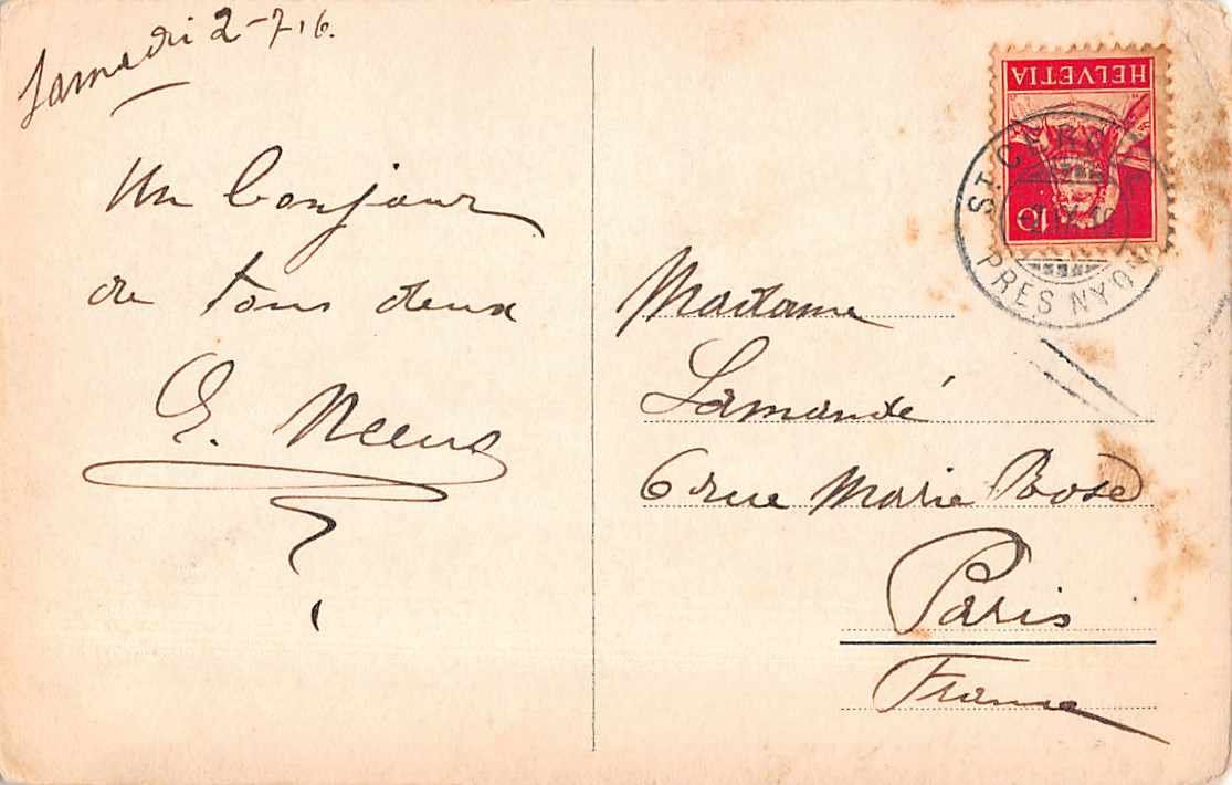 Cartoline postali: Schöne alte Postkarte ST. GERGUE 1916 – Usato da Winterthur venduto da SchatzchischtliWinti 1