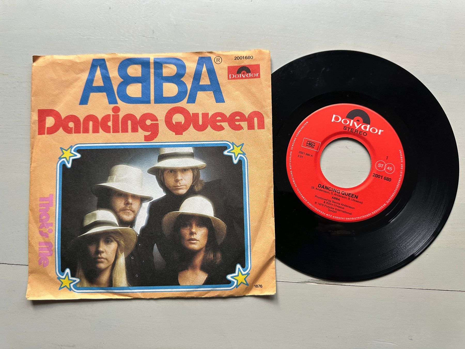 Dischi in vinile: ABBA tolle Single Dancing queen Kult diff Rückcover SCHWEIZ – Usato da Basel venduto da Partridge 1