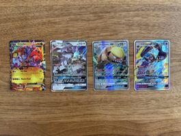 Pokémon, 4 cartes rares : Groudon EX + 3 GX