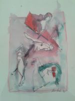 Zeichnung Max Müller - Unikat auf Papier - Original gerahmt
