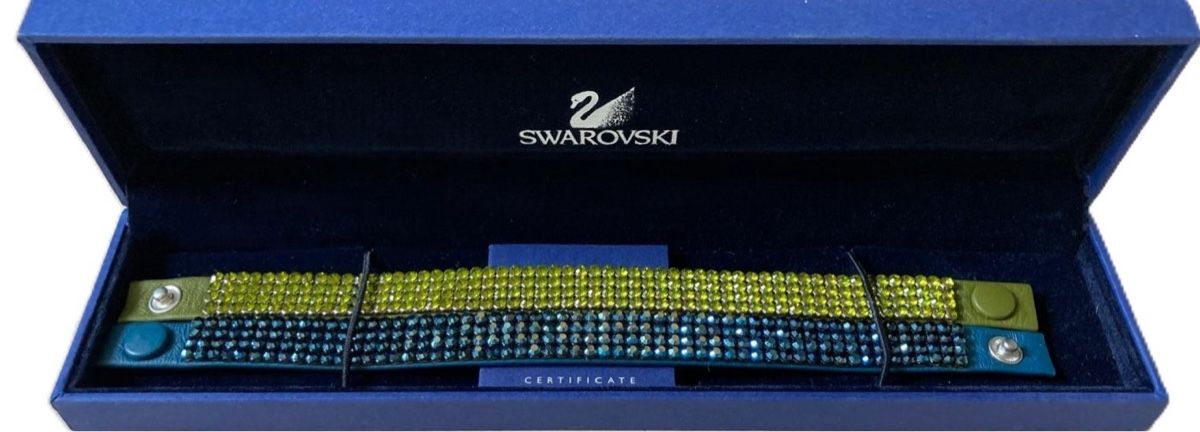 Swarovski Bracciali & Braccialetti: Swarovski Slake Dot Bracelets Set: Blue & Lime, with Box! – Usato da Zürich venduto da mel_nbh7 1