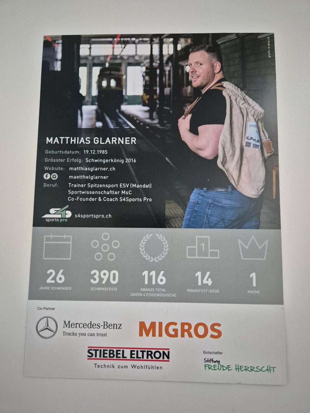 Autografi: Autogrammkarte Matthias Glarner Originalunterschrift – Nuovo (secondo la descrizione) da Eglisau venduto da nicij79 1