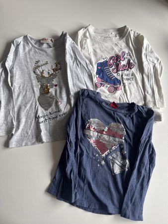 3 Langarmshirts Mädchen Gr 98/104