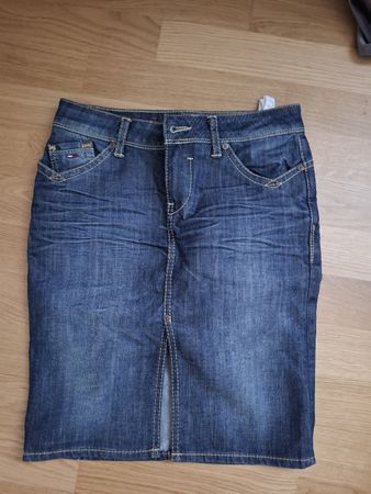 Tommy Hilfiger Jeansrock, Gr. XS, Mini, Denim-Look