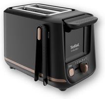 Toaster 2 Schlitze Bräunungsstufen Krümelschublade schwarz