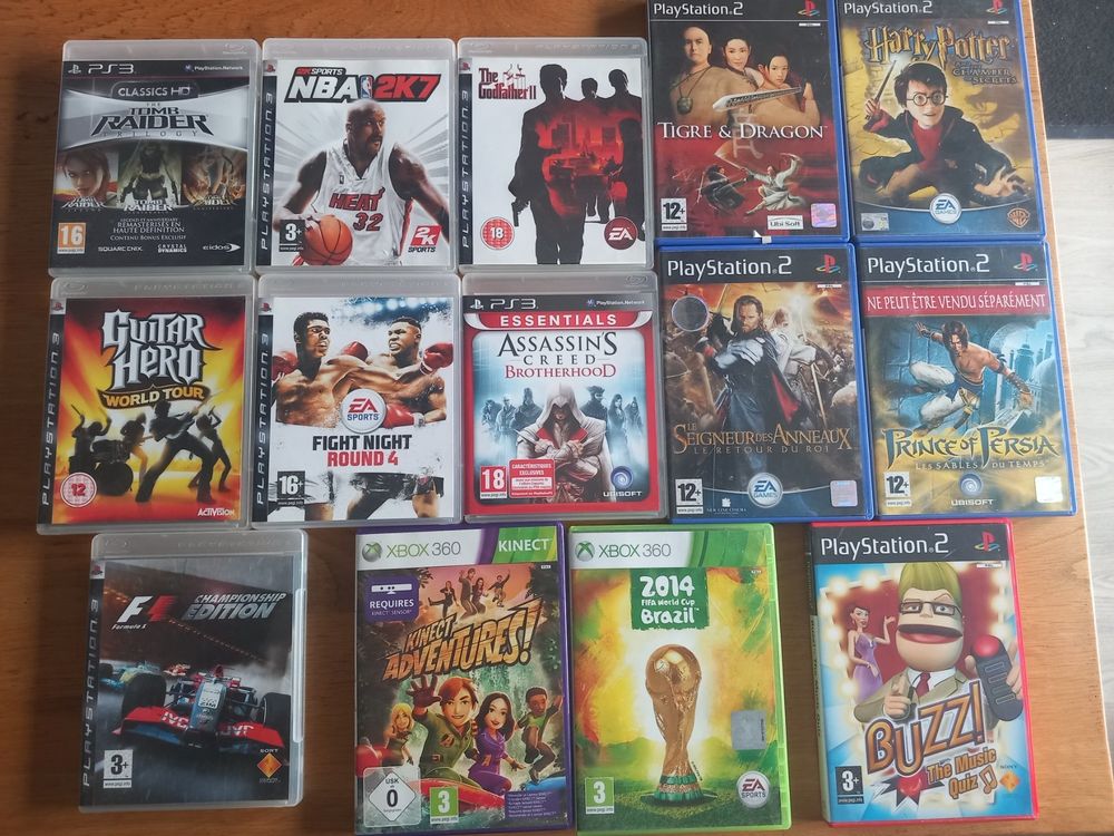 Lot De 13 Jeux Vidéo – PS2, PS3, Xbox, Wii – État Bon – Inclus Pokémon (PC?)