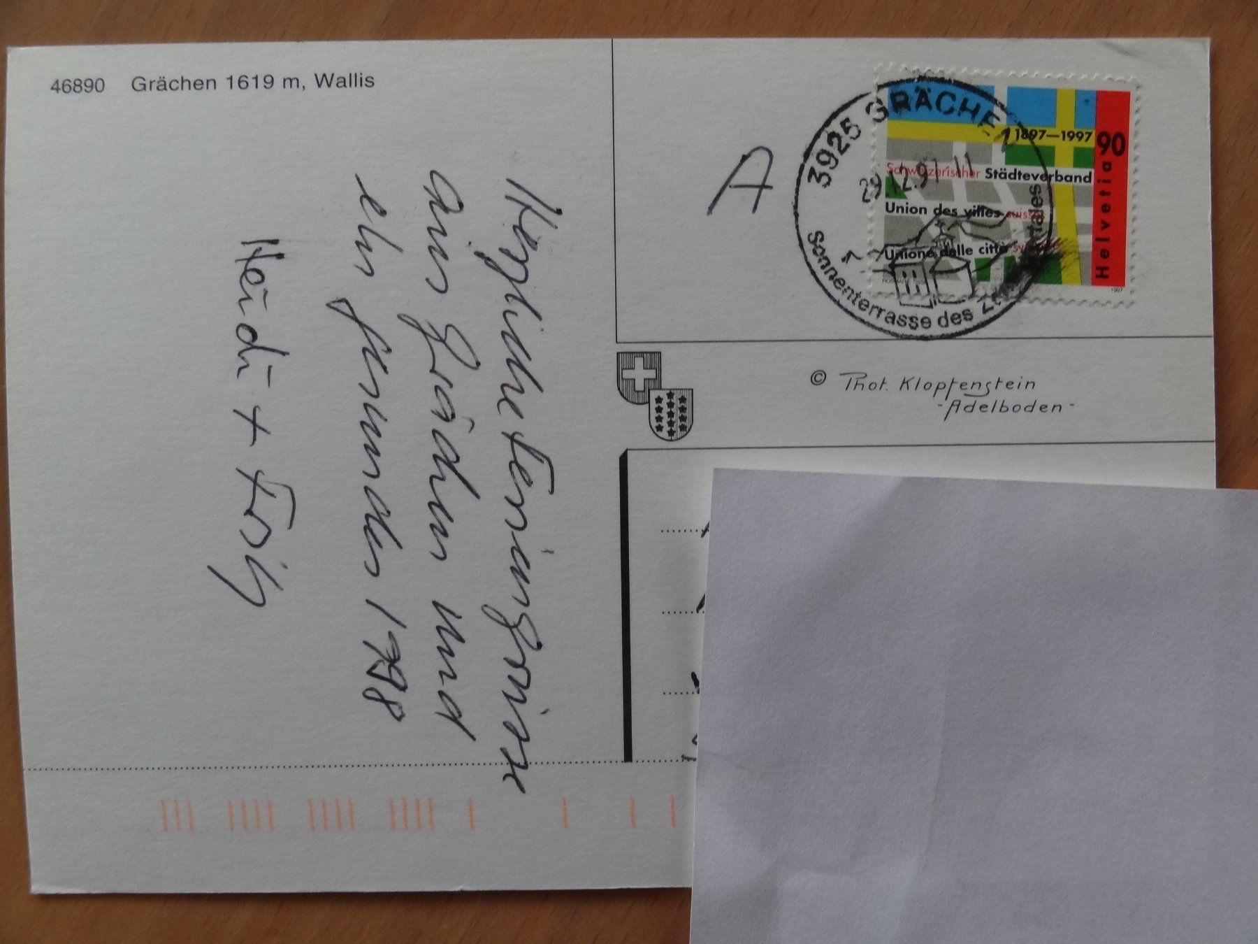 Cartoline postali: Grächen - Wallis - 1997 – Usato da St Léonard venduto da Riglin 1