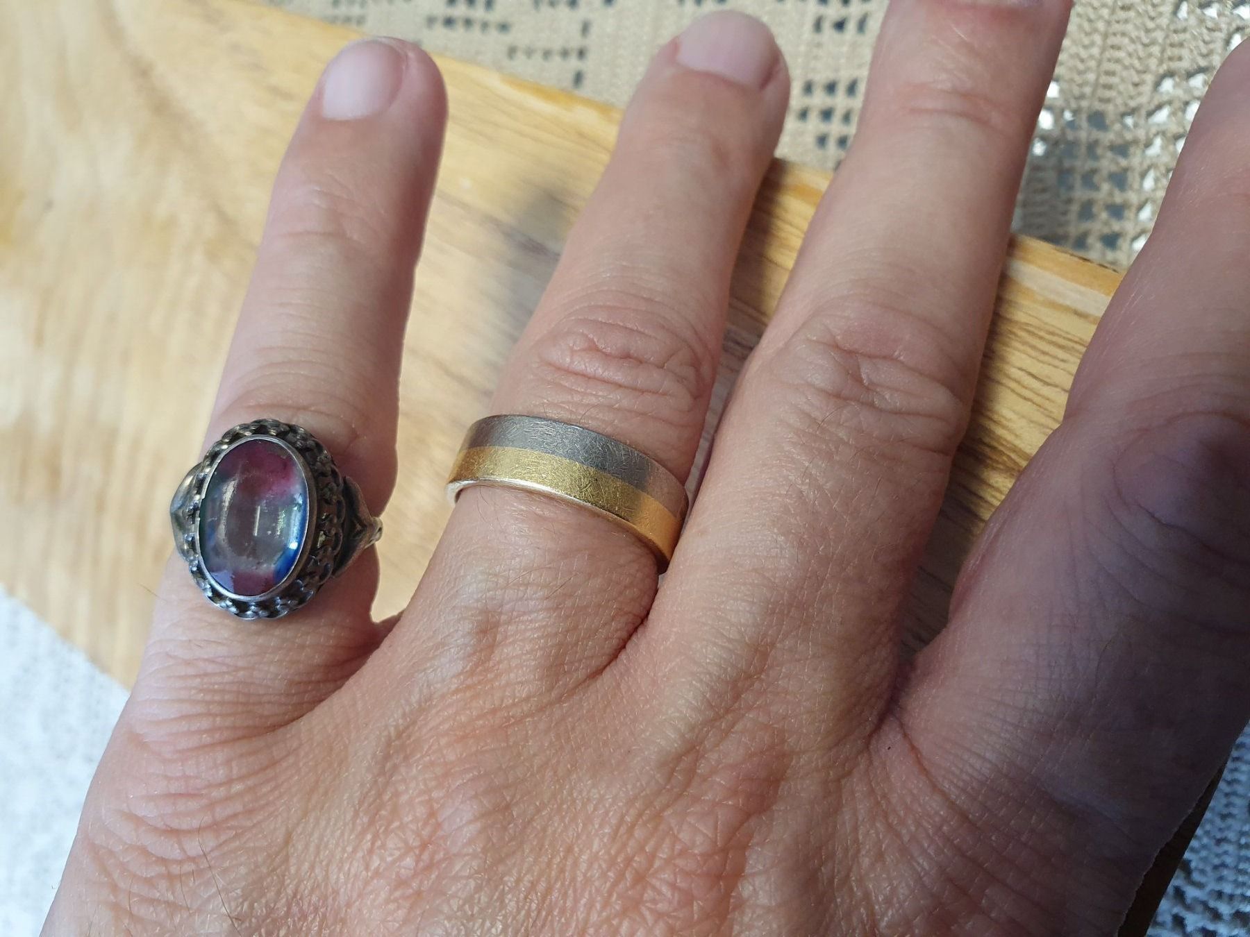 Ringe: Jugendstil 925er Rheinkiesel Fingerschmuck – Gebraucht aus Wohlen AG von palmsprings 3