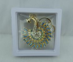 Schlüsselanhänger - PFAU - Glitzersteine - Neu