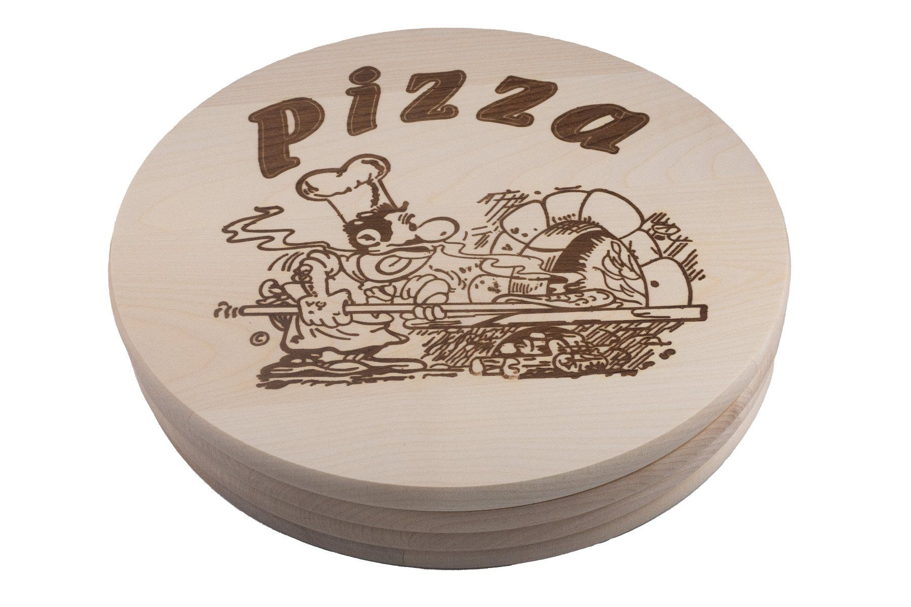 Piatti: Pizzateller "Pizzabäcker"  30cm Ahornholz Natur – Nuovo e nell'imballaggio originale da Pfäffikon ZH venduto da justnatur 7