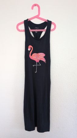 Enges Sommerkleid Flamingo dunkelblau Gr. 140 
