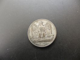 Italien 5 Lire 1927 Silber 5 g