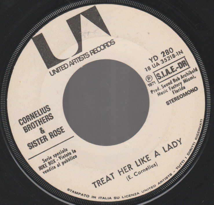 Dischi in vinile: 7 " juke box CORNELIUS BROTHERS & SISTER ROSE / MOONLIGHT – Usato da Vezia venduto da Aquarius_Age