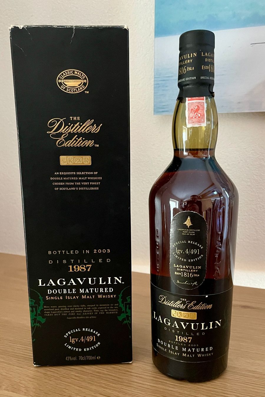 Lagavulin Spirituosen: Lagavulin 1987 - Distillers Edition Bottled 2003 – Neu und originalverpackt aus Le Sentier von myman