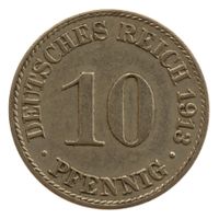 Deutschland Kaiserreich 10 Pfennig 1913 A
