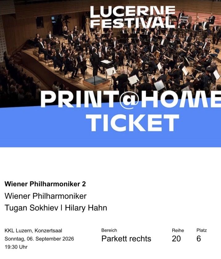 Biglietti: Wiener Philharmoniker – Nuovo e nell'imballaggio originale da Lyss venduto da mar_2tr7 1