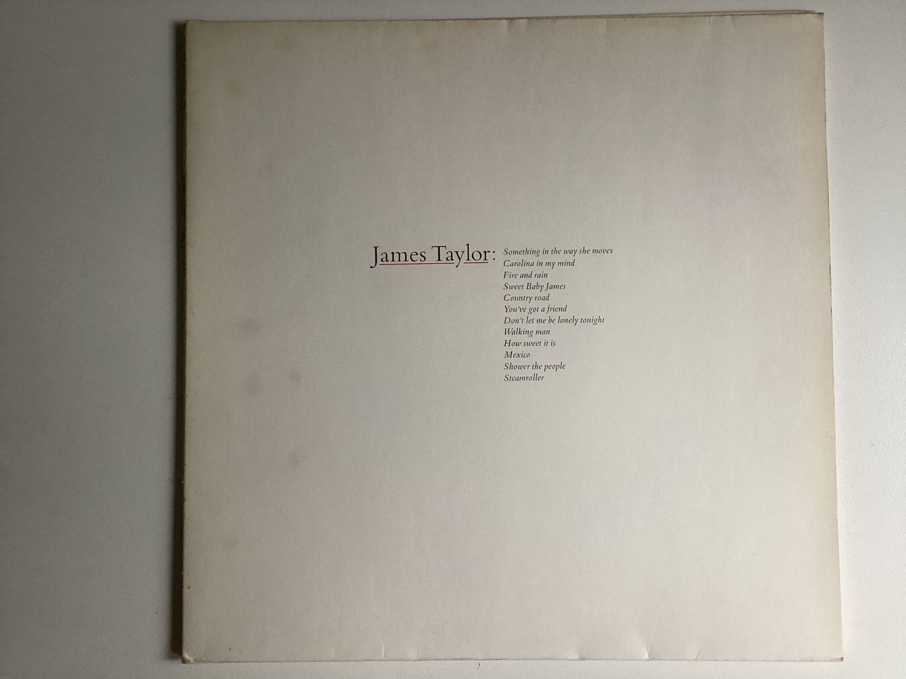 Dischi in vinile: James Taylor LP - Greatest Hits – Usato da Gutenswil venduto da Hamzian