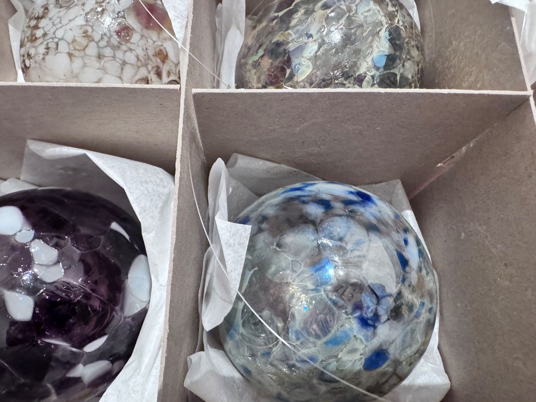 Alle Dekorationen: 6 wunderschöne handgemachte Glaskugeln – Neu (gemäss Beschreibung) aus Klingnau von Markus14 2