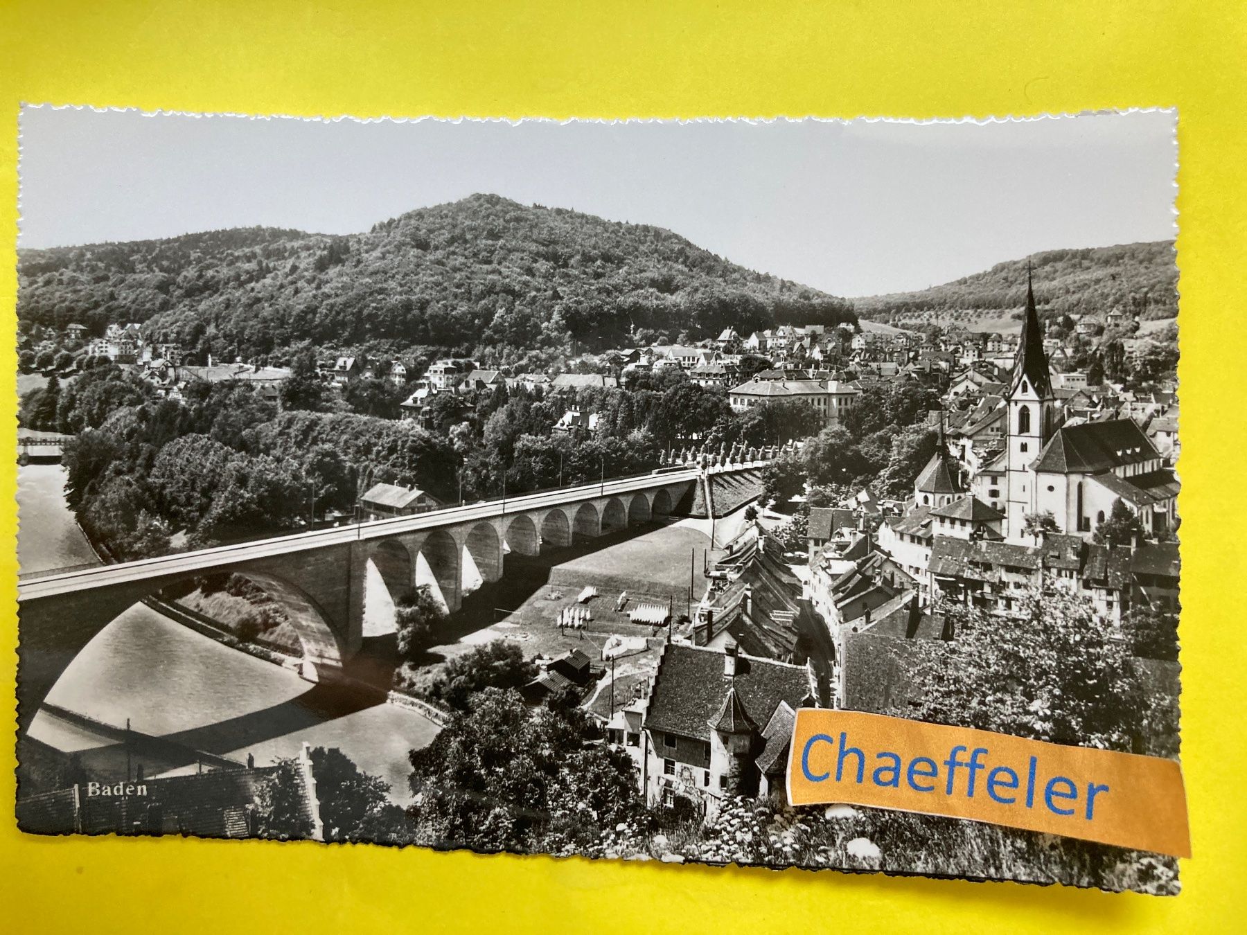 Cartoline postali: Baden AG – Usato da Zürich venduto da Chaeffeler