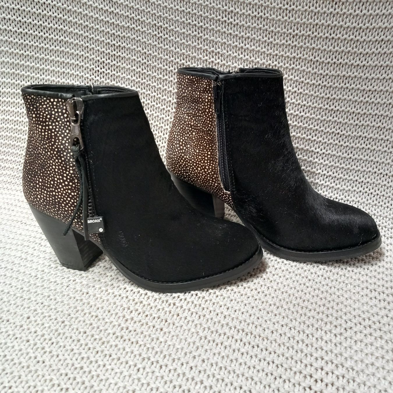 Damenschuhe: Echt-Fell Stiefeletten von BRONX Gr.38 NEU – Neu (gemäss Beschreibung) aus Gwatt (Thun) von umwelt-brocki