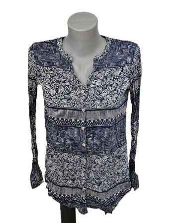 Marc o'Polo Bluse gemustert ca. Gr. 34 Organic Cotton