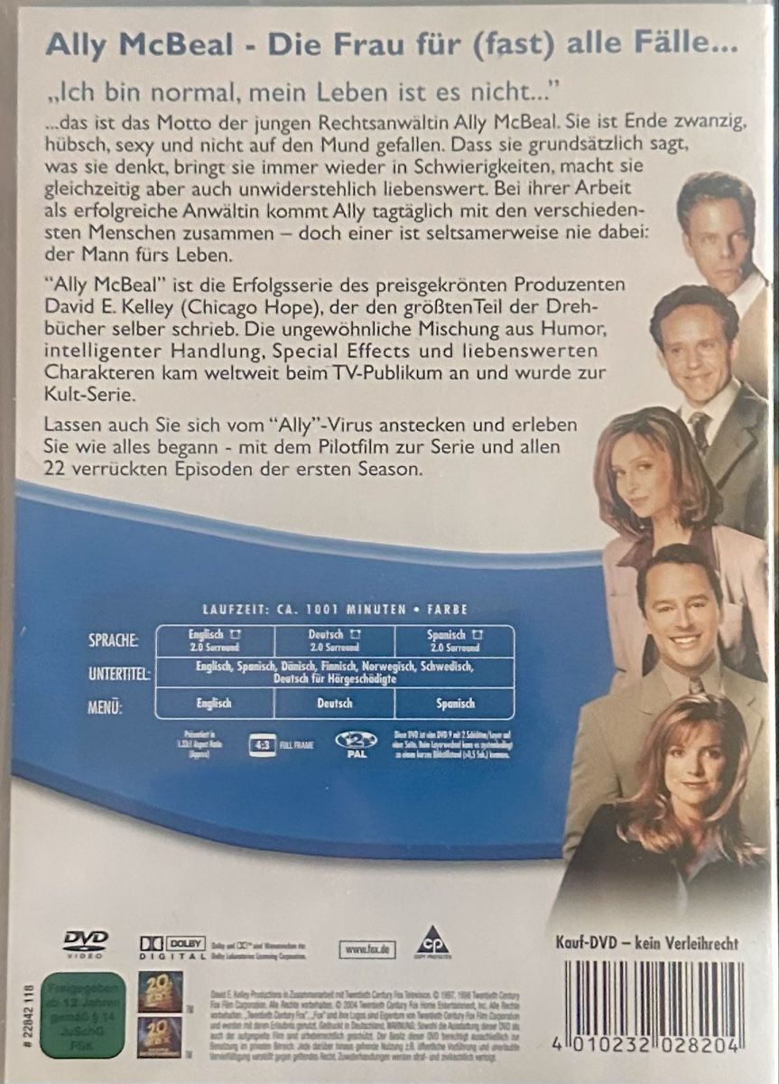 Alle DVDs: Ally McBeal - Season 1 - 6 DVDs – Gebraucht aus Malters von Gustov 5