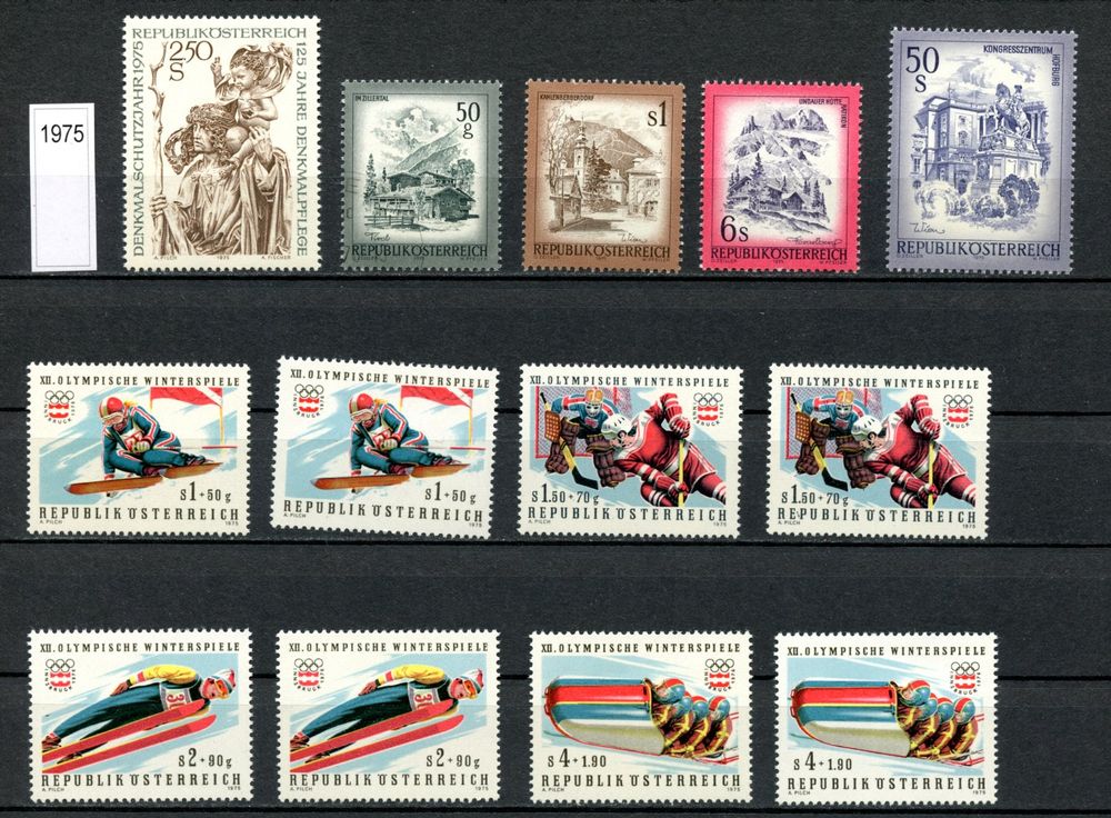 Briefmarken San Marino 1975 Weihnachten – Dreierstreifen Postfrisch ** MNH (Katalog-Nr. 1102-1104)
